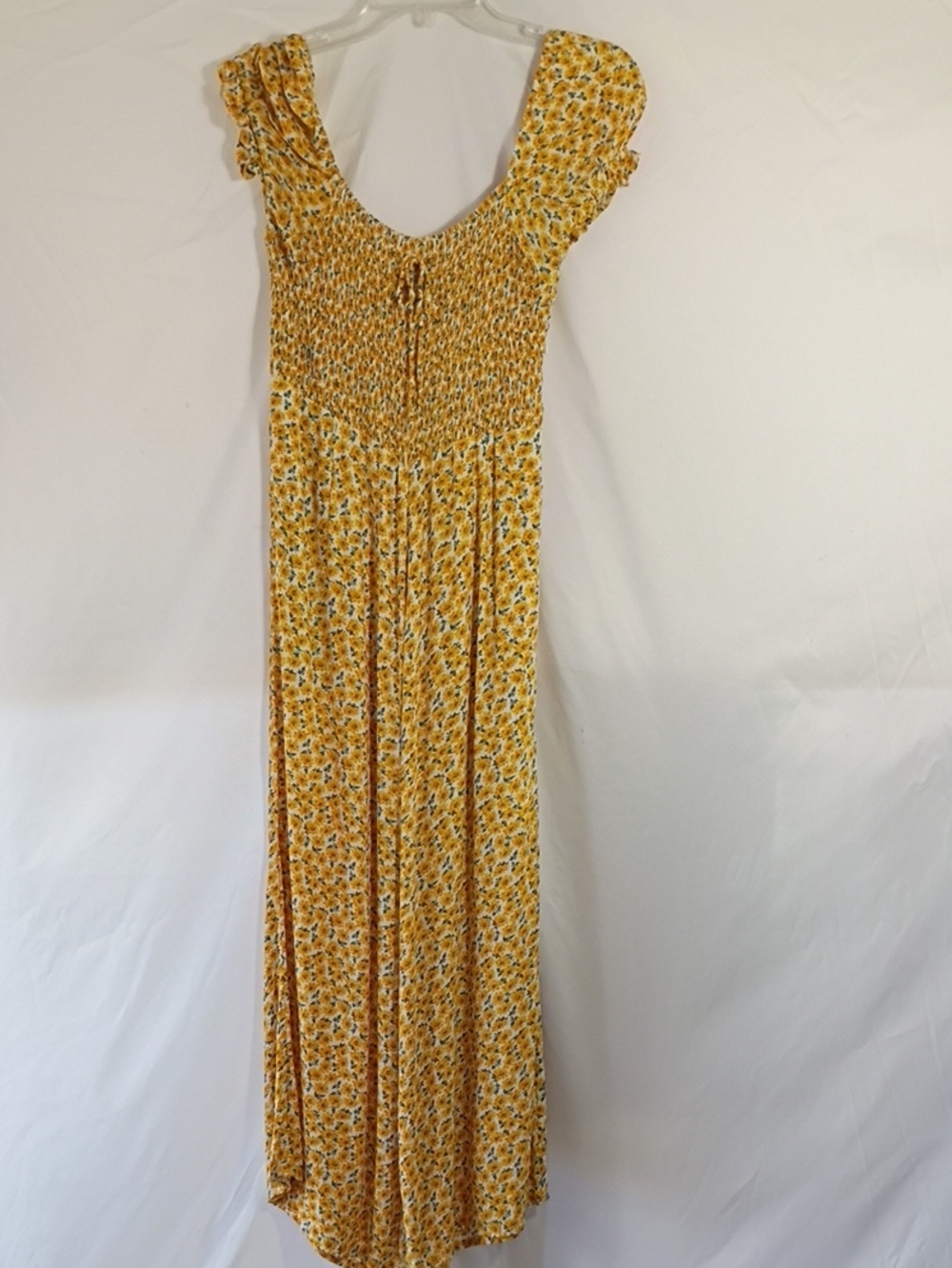 Faithfull The Brand Sz 6 Daisy Floral Smocked Della Jumpsuit Wide Leg Prairie